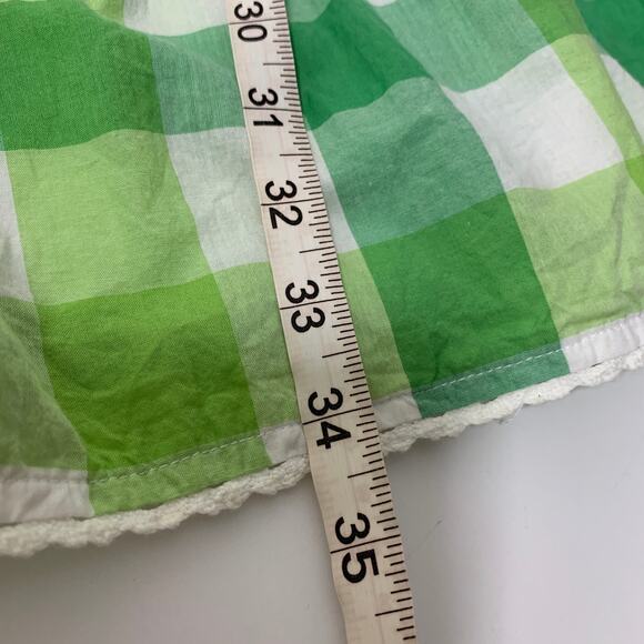 SO Green White Plaid Spaghetti Strap Mini Sundress Medium - Picture 7 of 7